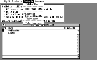 ST Kirjanpito atari screenshot
