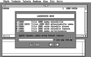 ST Kirjanpito atari screenshot