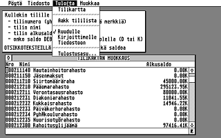 ST Kirjanpito atari screenshot