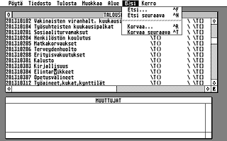 ST Kirjanpito atari screenshot