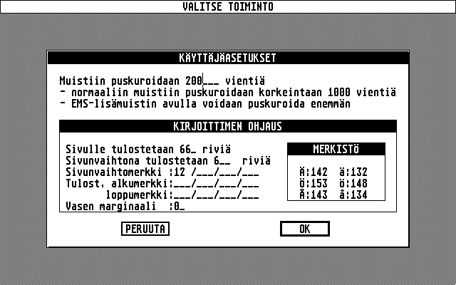 ST Kirjanpito atari screenshot