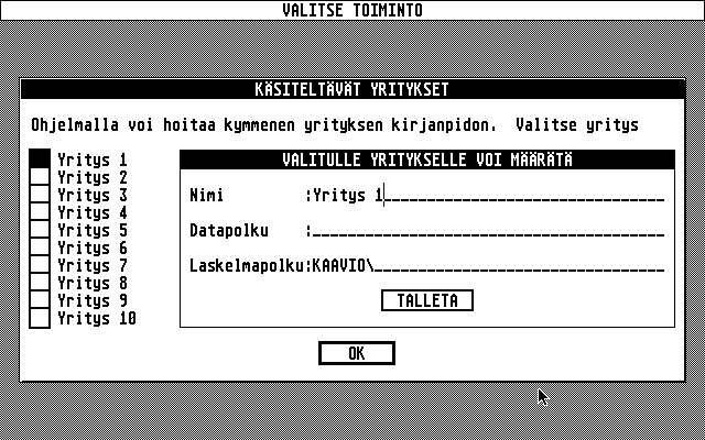 ST Kirjanpito atari screenshot