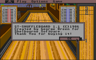 ST Shuffleboard atari screenshot