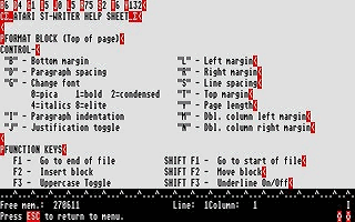 ST Writer Elite atari screenshot