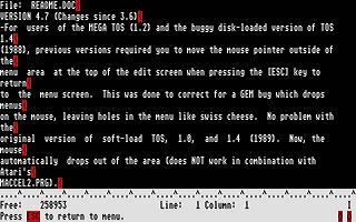 ST Writer Elite atari screenshot