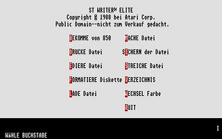 ST Writer Elite atari screenshot