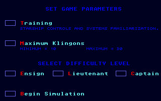 Star Trek - The Klingon War atari screenshot