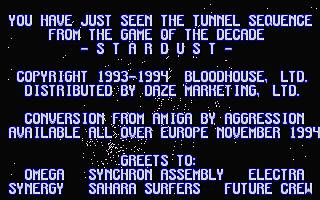 Stardust atari screenshot