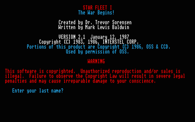 Star Fleet I - The War Begins! atari screenshot