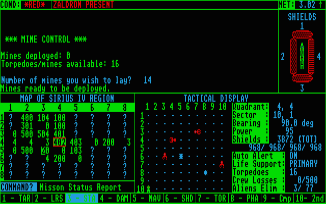 Star Fleet I - The War Begins! atari screenshot