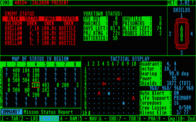 Star Fleet I - The War Begins! atari screenshot