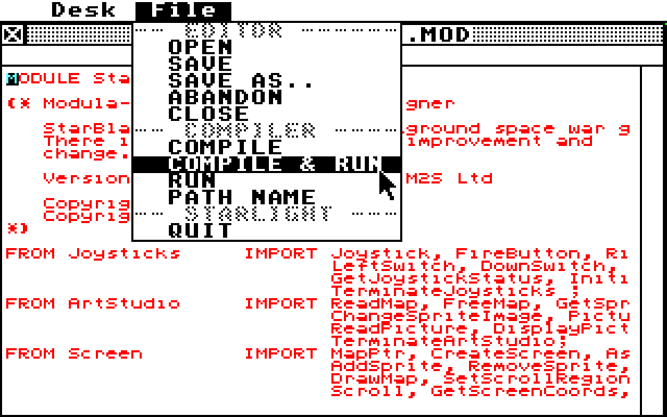 Starlight atari screenshot