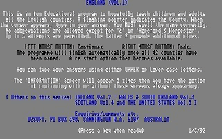 States and Countries atari screenshot