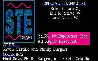 STe Demo atari screenshot