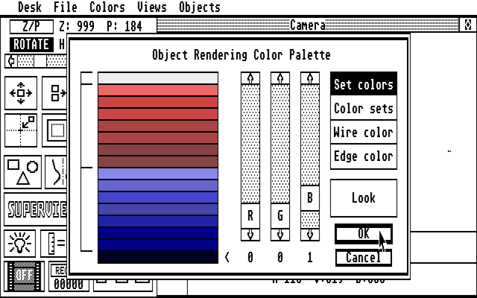 Stereo CAD-3D atari screenshot