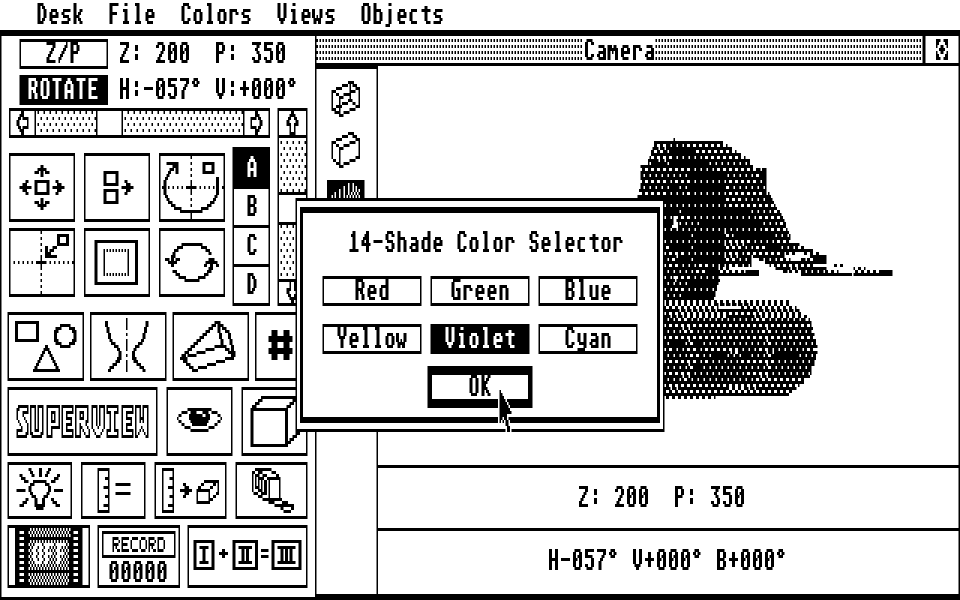 Stereo CAD-3D atari screenshot