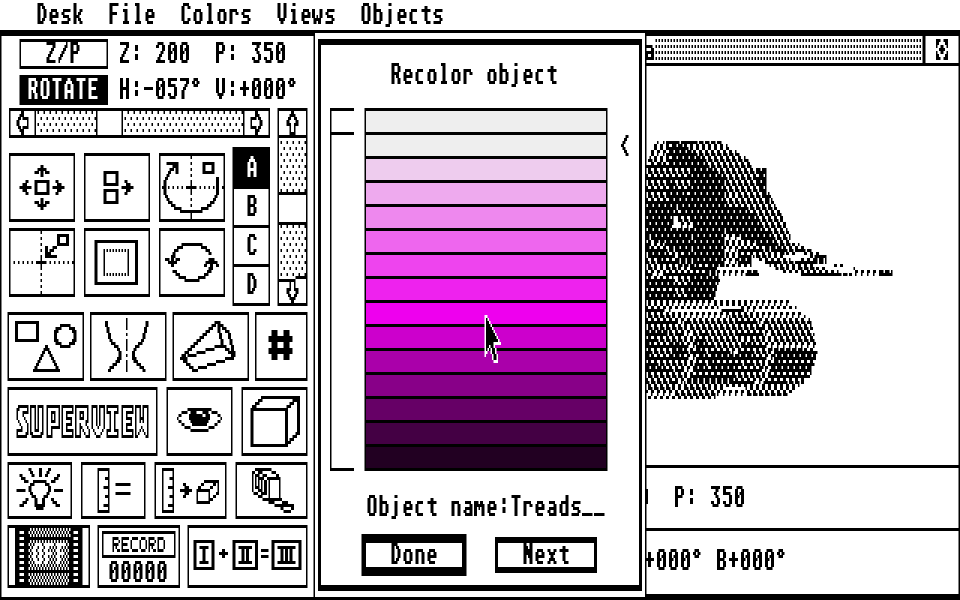 Stereo CAD-3D atari screenshot