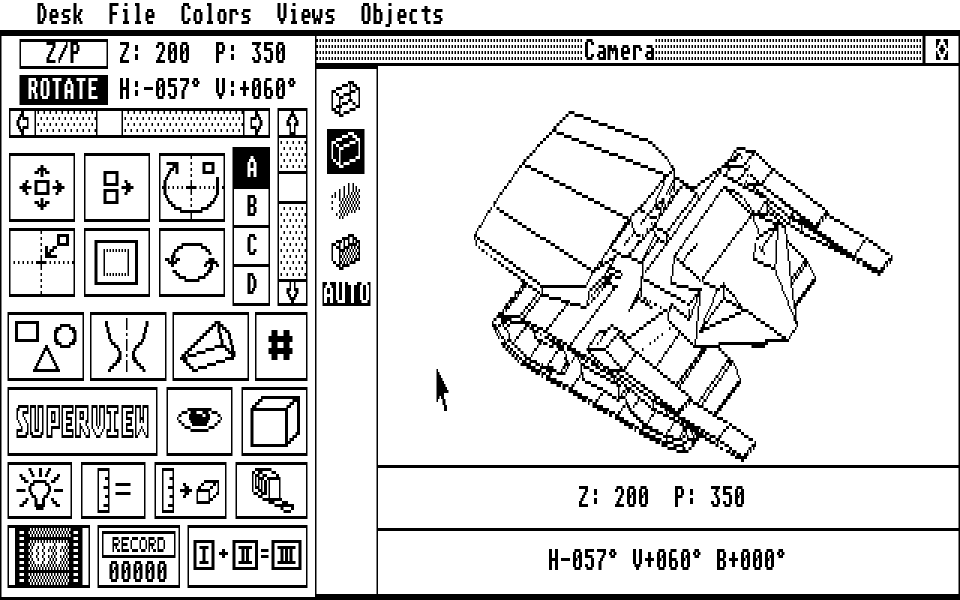 Stereo CAD-3D atari screenshot