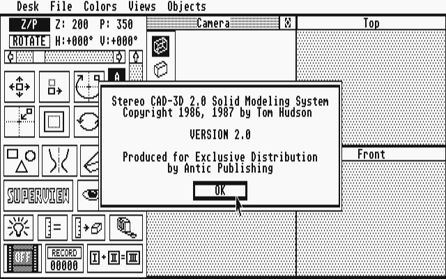 Stereo CAD-3D atari screenshot