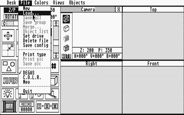 Stereo CAD-3D atari screenshot