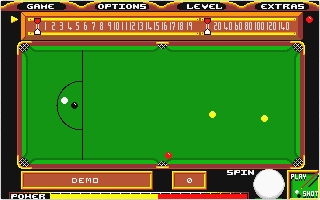 Steve Davis World Snooker atari screenshot