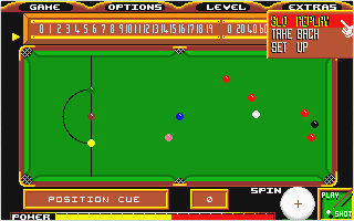 Steve Davis World Snooker atari screenshot