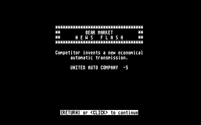 STocks &  Bonds atari screenshot