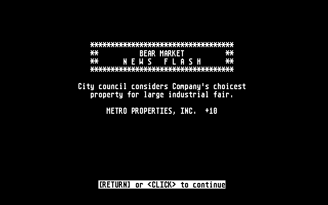 STocks &  Bonds atari screenshot