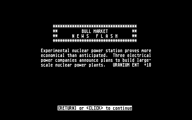 STocks &  Bonds atari screenshot