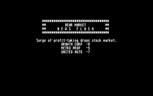 STocks &  Bonds atari screenshot