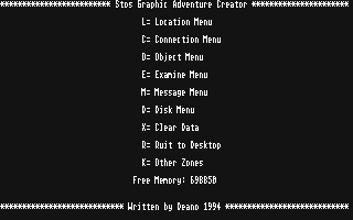 STOS Graphic Adventure Creator atari screenshot