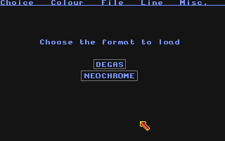 STOS Paint atari screenshot