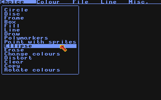 STOS Paint atari screenshot
