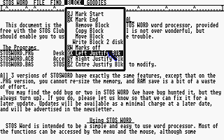 STOS Word atari screenshot