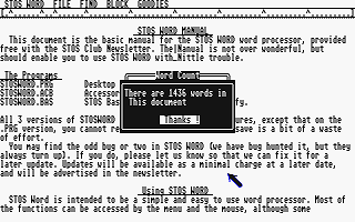 STOS Word atari screenshot