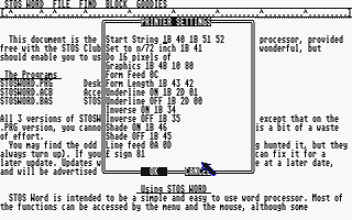 STOS Word atari screenshot