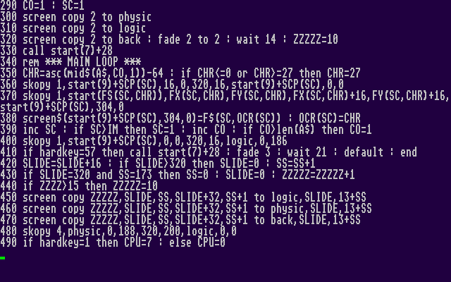 STOS X-Maz Demo atari screenshot