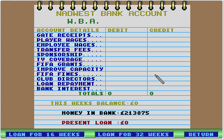 Striker Manager atari screenshot