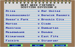 Striker Manager atari screenshot