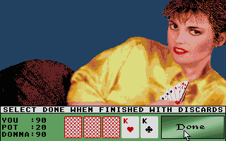 Strip Poker II Plus atari screenshot