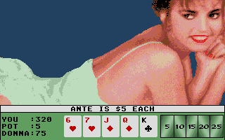Strip Poker II Plus atari screenshot