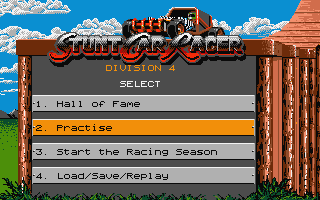 Stunt Car Racer atari screenshot