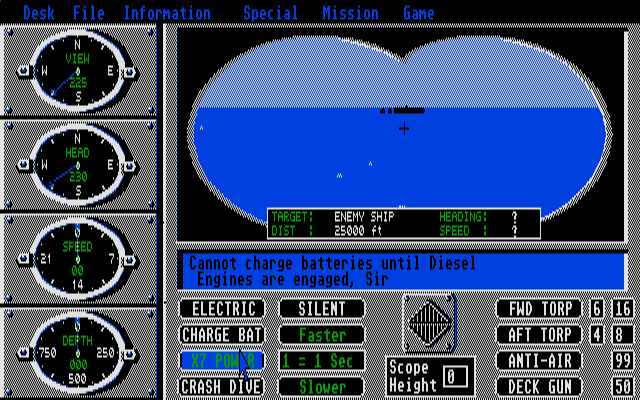 Sub Battle Simulator atari screenshot