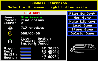 Sundog - Frozen Legacy atari screenshot