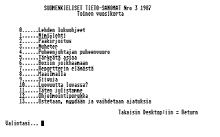 Suomenkieliset Tietosanomat 1987 / 3 — screenshot 1