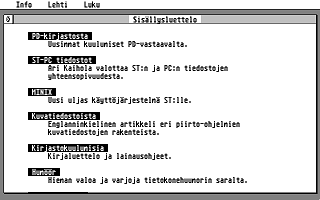 Suomenkieliset Tietosanomat 1988 / 2 atari screenshot