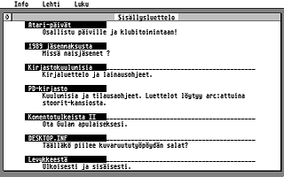 Suomenkieliset Tietosanomat 1988 / 3 atari screenshot
