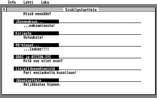 Suomenkieliset Tietosanomat 1988 / 4 atari screenshot