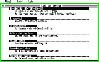 Suomenkieliset Tietosanomat 1989 / 1 atari screenshot
