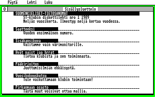 Suomenkieliset Tietosanomat 1989 / 1 atari screenshot